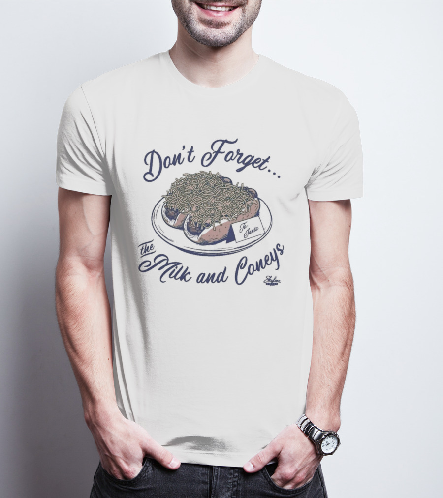 Don't Forget The Milk And Coneys To Santa Christmas T-Shirt