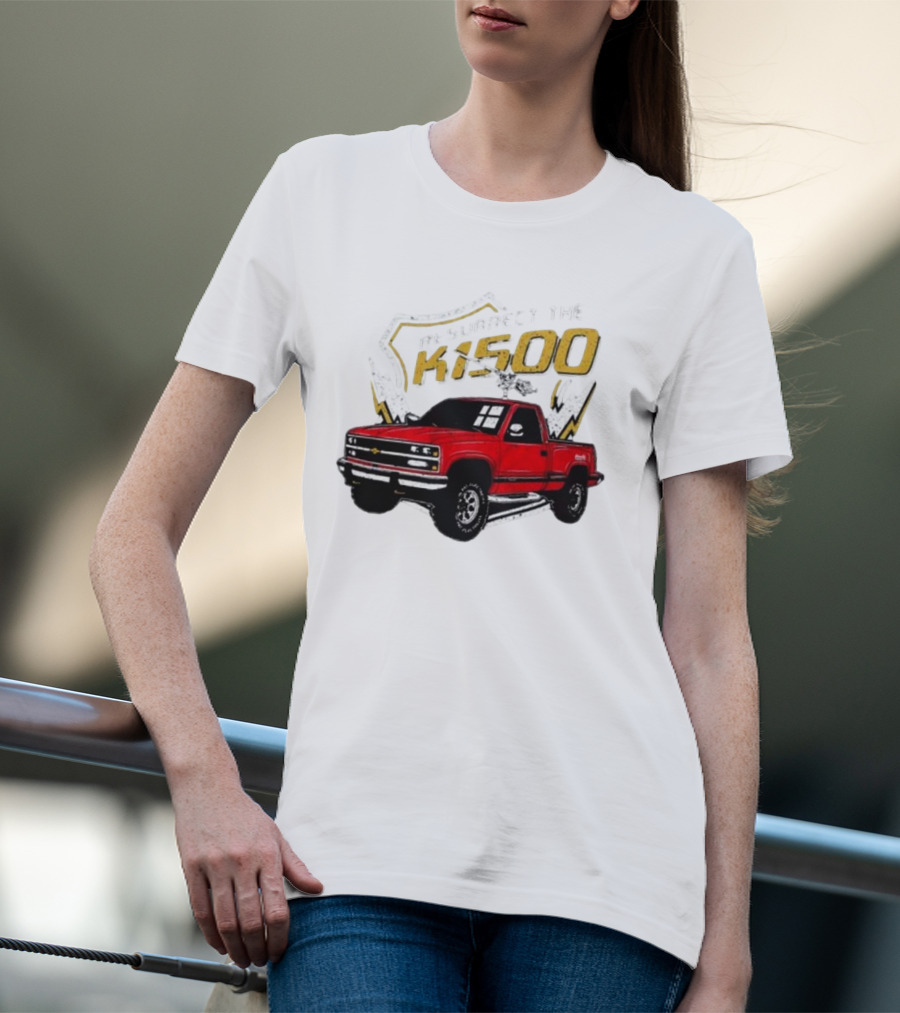 Resurrect The K1500 Fat Electrician Red Chevy Pickup Truck T-Shirt