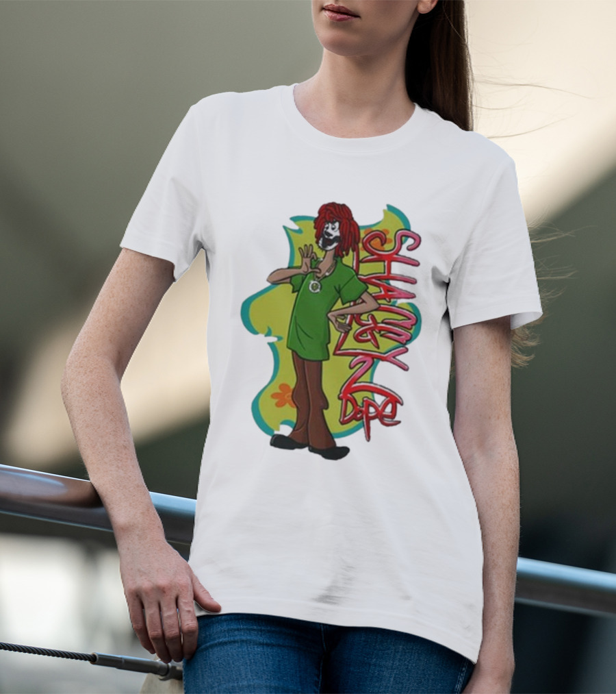 Shaggy 2 Dope Cartoon Character With Green T-Shirt