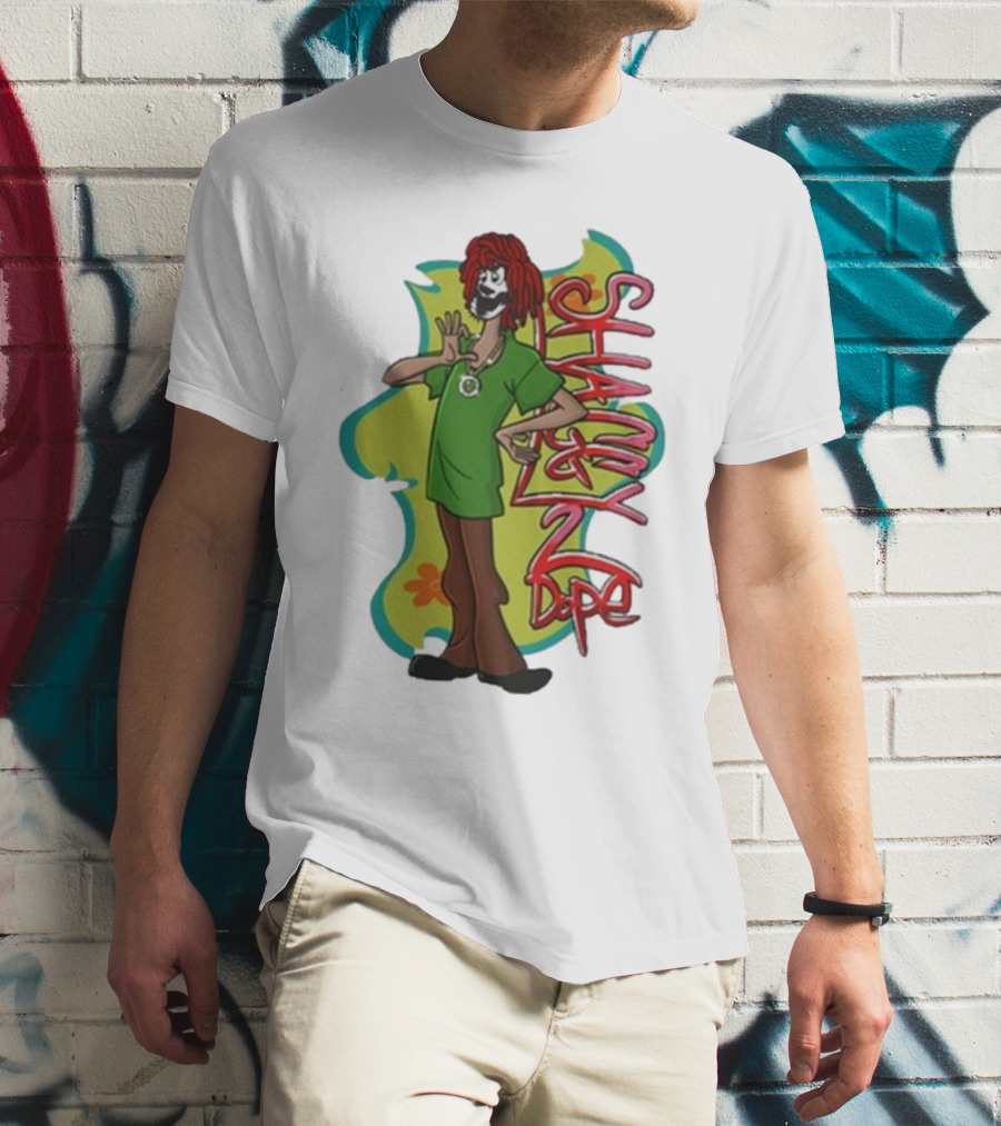 Shaggy 2 Dope Cartoon Character With Green T-Shirt