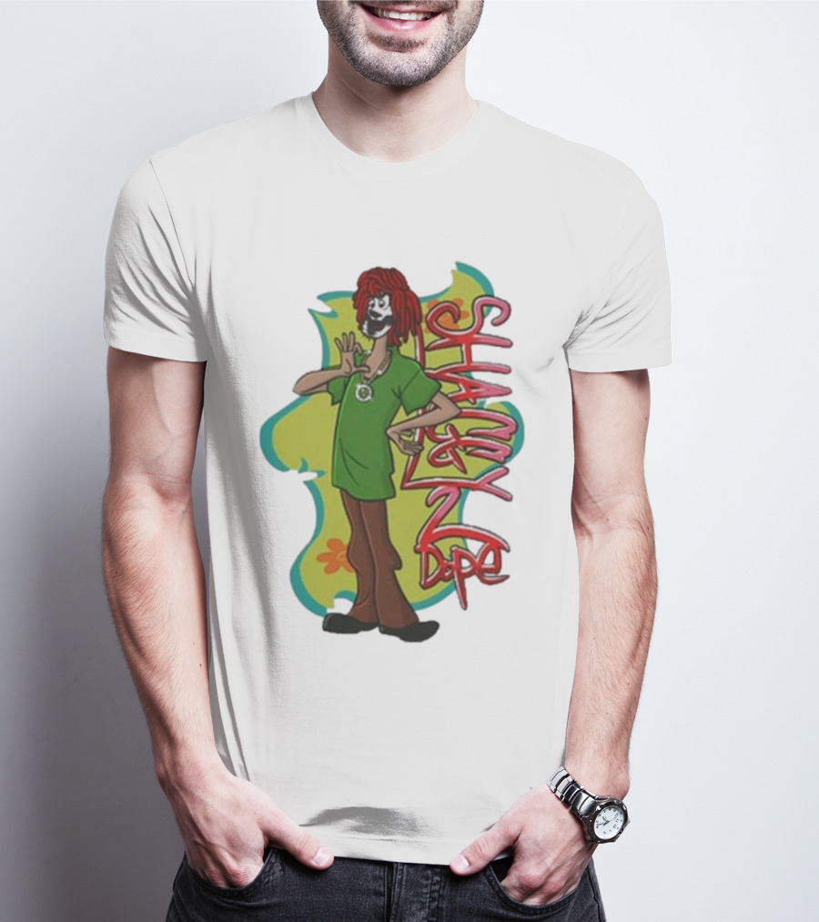 Shaggy 2 Dope Cartoon Character With Green T-Shirt