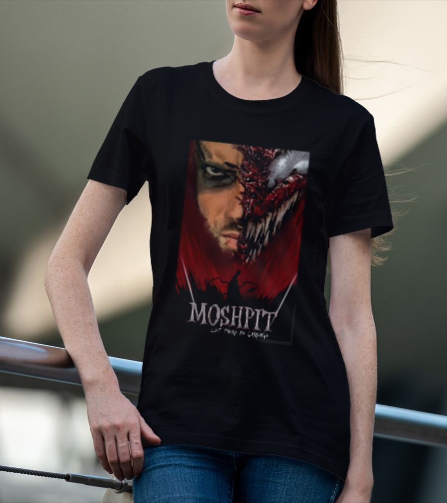 MOSHPIT Let There Be Carnage Half Human Half Monster Face T-Shirt