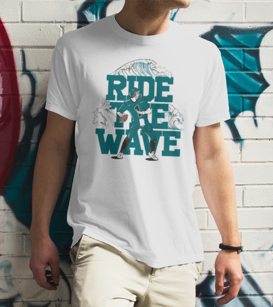 Ride The Wave Coastal Carolina University Football Quarterback Wave T-Shirt