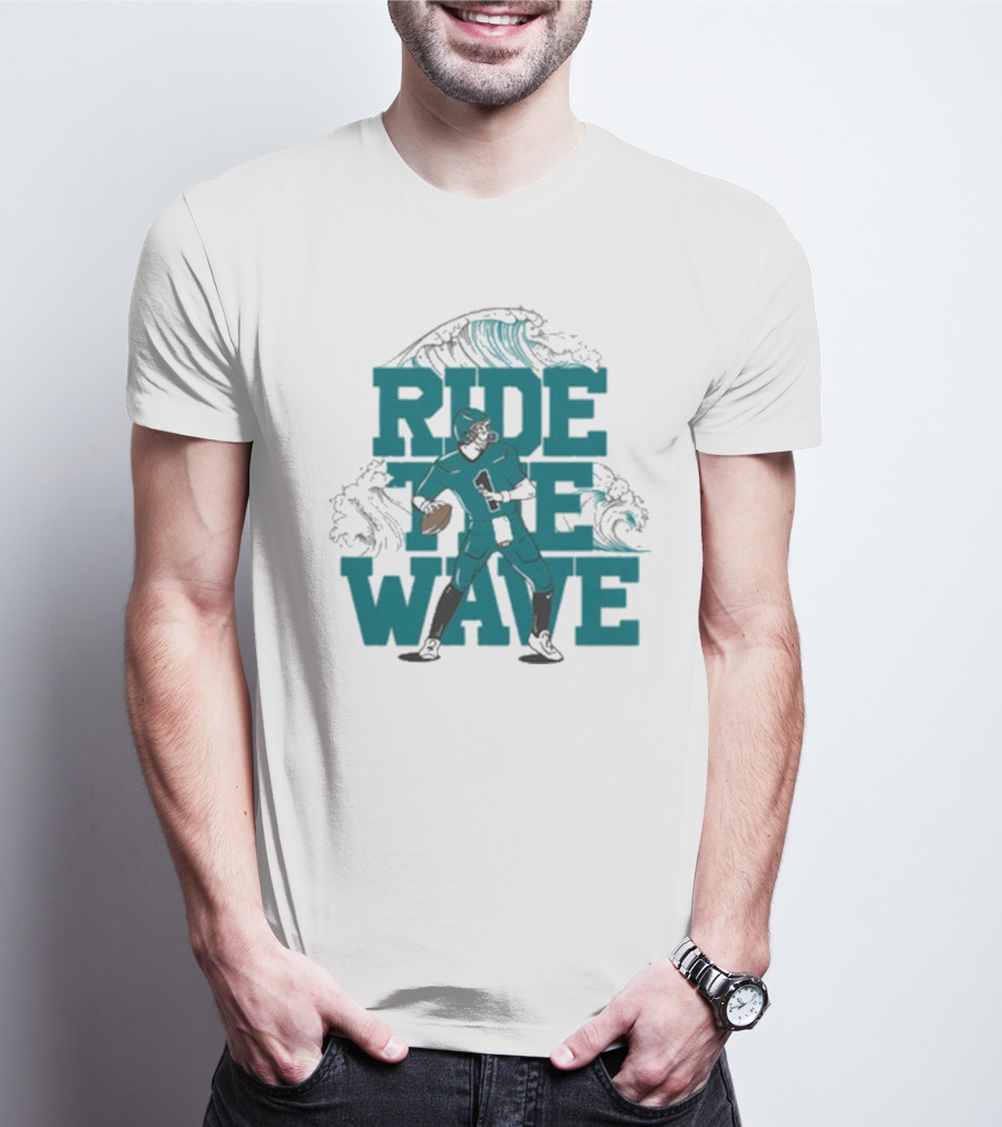 Ride The Wave Coastal Carolina University Football Quarterback Wave T-Shirt