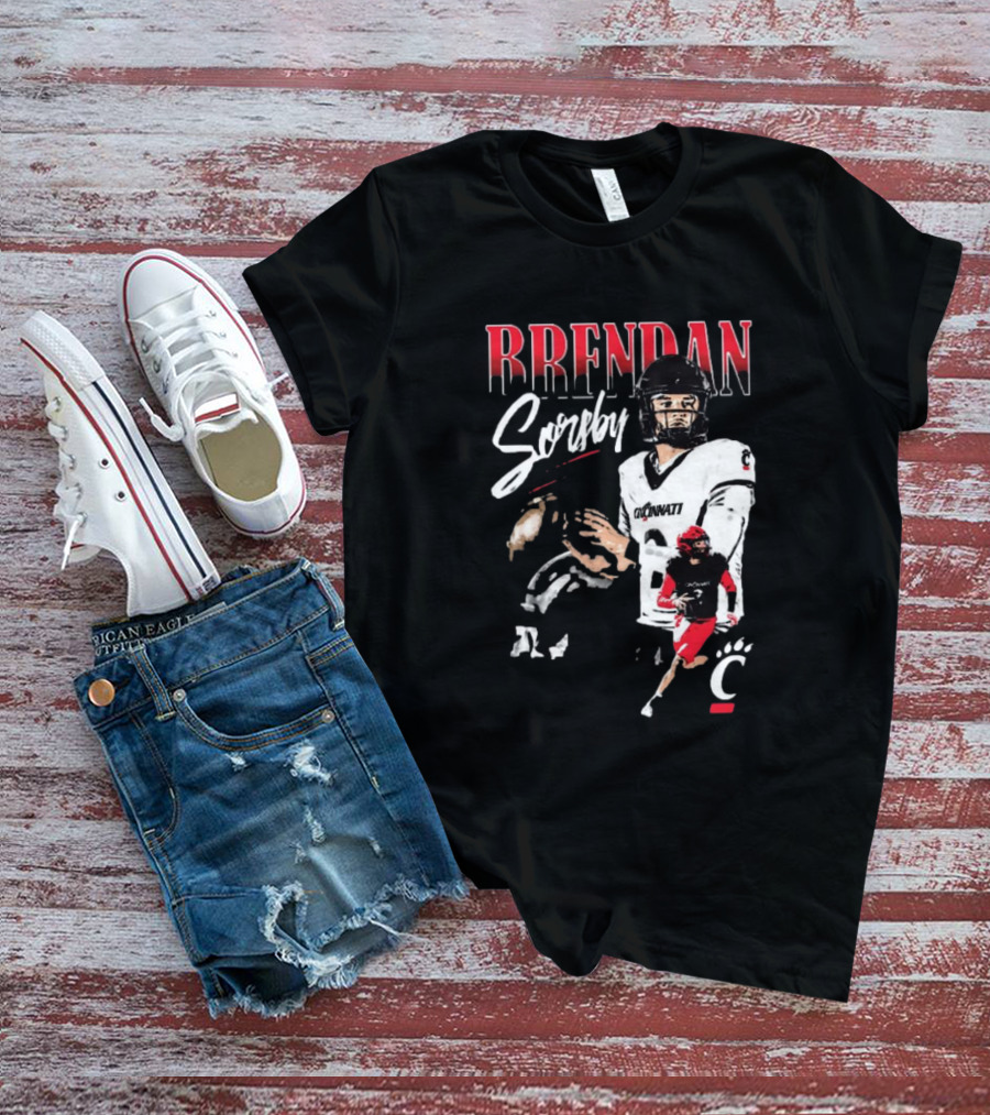 Brendan Sorsby Cincinnati Bearcats NCAA Football Player T-Shirt