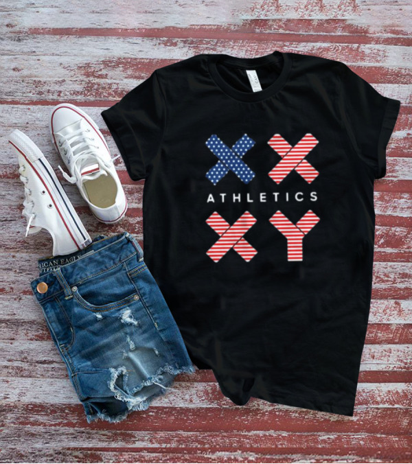 Jennifer Sey XX-Xy Athletics Stars And Stripes USA Flag T-Shirt