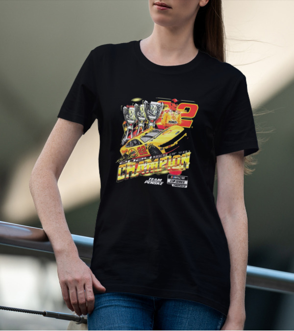 Joey Logano 22 NASCAR Cup Series Champion 3X Team Penske Champion Car Racing Winner T-Shirt
