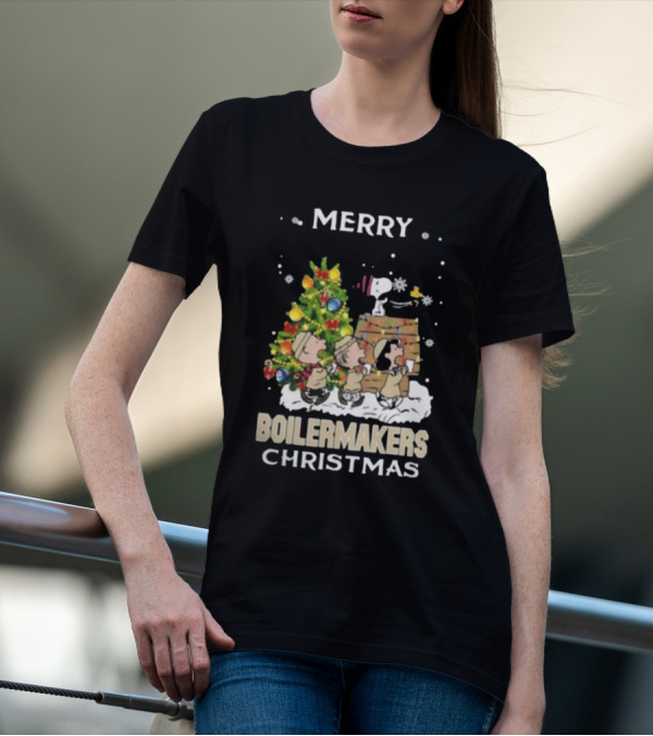 Merry Boilermakers Christmas Snoopy And Friends T-Shirt