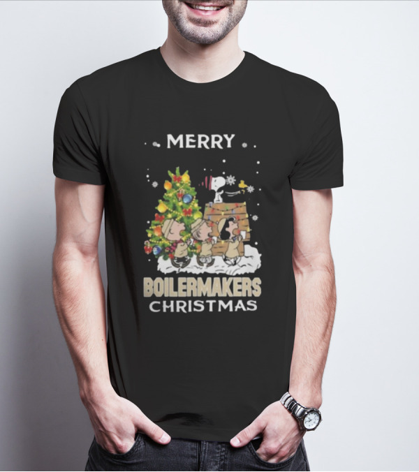Merry Boilermakers Christmas Snoopy And Friends T-Shirt