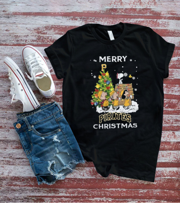 Pittsburgh Pirates X Snoopy Merry Pirates Christmas T-Shirt