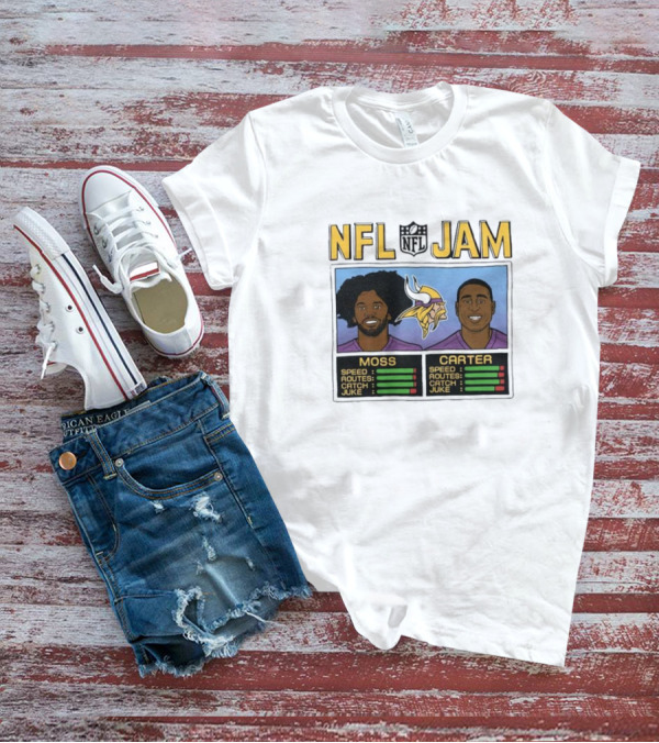 NFL Jam Randy Moss Cris Carter Minnesota Vikings Legend Duo T-Shirt