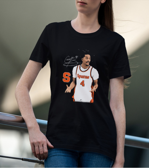 Chris Bell #4 Syracuse Orange Basketball Signature T-Shirt