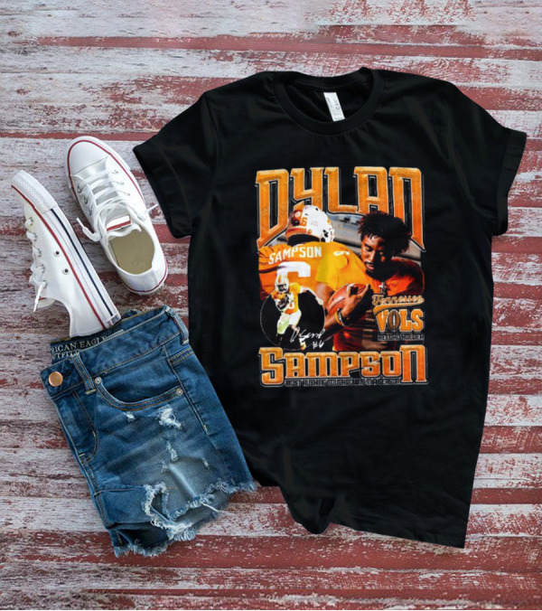 Dylan Sampson Tennessee Vols Record Holder Most Rushing Touchdowns In A Season Vintage Icon Signature T-Shirt