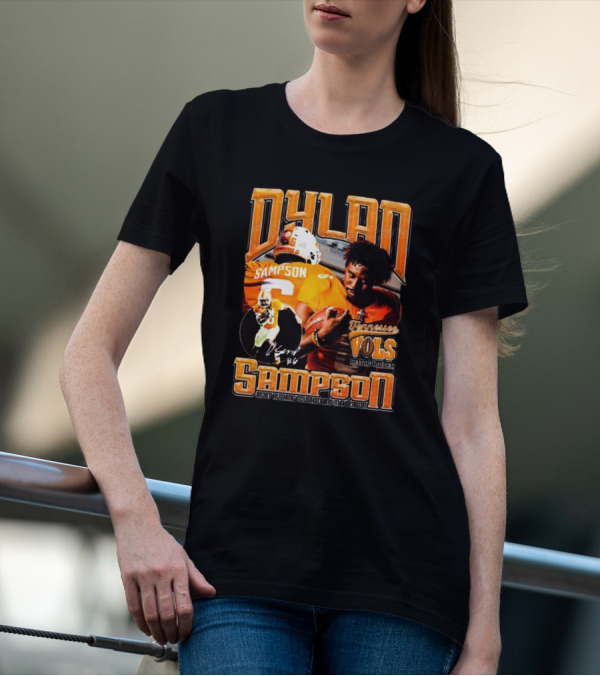 Dylan Sampson Tennessee Vols Record Holder Most Rushing Touchdowns In A Season Vintage Icon Signature T-Shirt