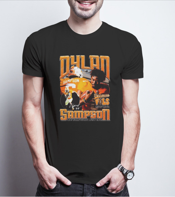 Dylan Sampson Tennessee Vols Record Holder Most Rushing Touchdowns In A Season Vintage Icon Signature T-Shirt