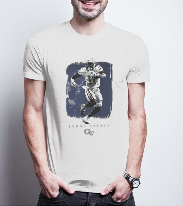 Jamal Haynes 11 Georgia Tech GT Yellow Jackets Football Spotlight T-Shirt