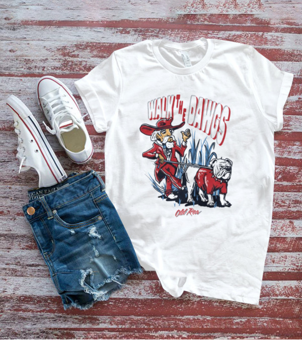 Walk The Dawgs Old Row Georgia Bulldogs Vs. Ole Miss Rebels T-Shirt