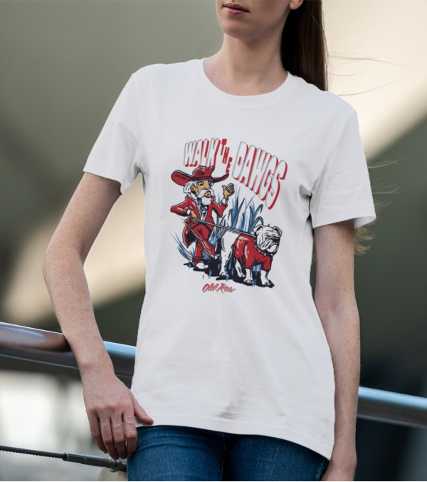 Walk The Dawgs Old Row Georgia Bulldogs Vs. Ole Miss Rebels T-Shirt
