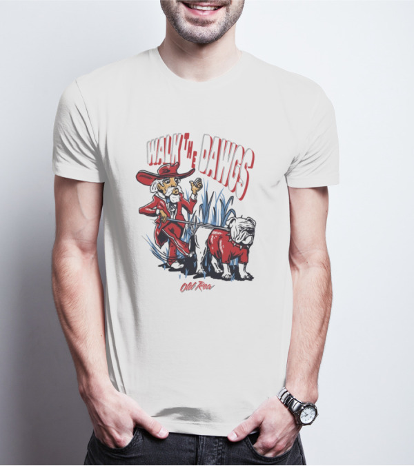 Walk The Dawgs Old Row Georgia Bulldogs Vs. Ole Miss Rebels T-Shirt