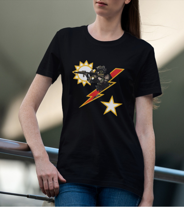 American Trigger Pullers Ranger SSB Sun Soldier Lightning Star T-Shirt