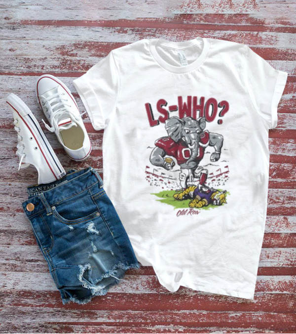 Old Row Alabama LS-Who Football Elephant Tiger Stadium Interaction T-Shirt