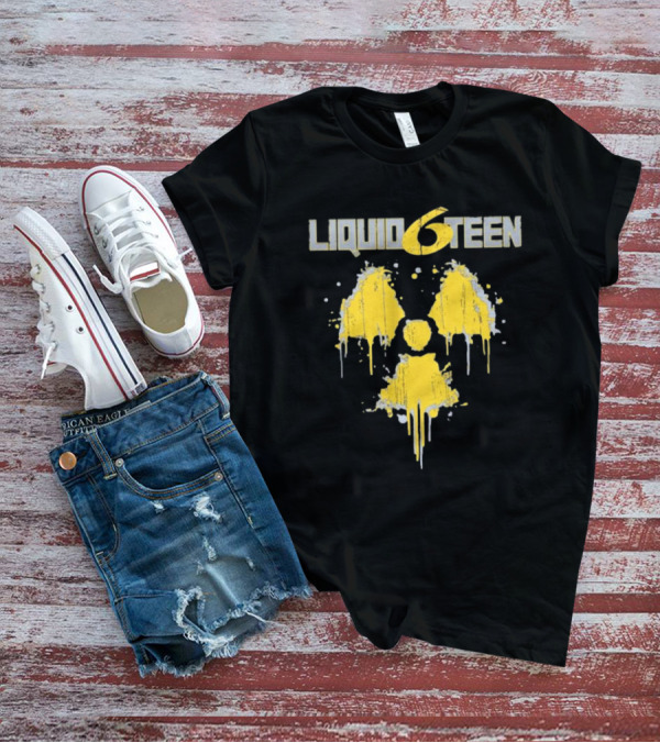 LIQUID 6TEEN Radiation Symbol Dripping Effect T-Shirt
