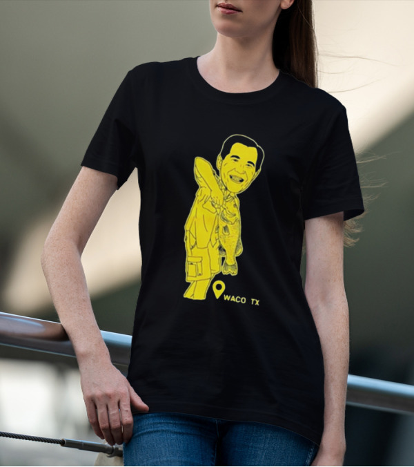 Cott Drew Fishing Caricature Waco TX T-Shirt