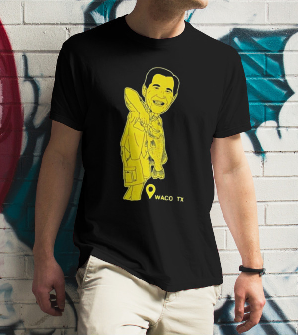 Cott Drew Fishing Caricature Waco TX T-Shirt