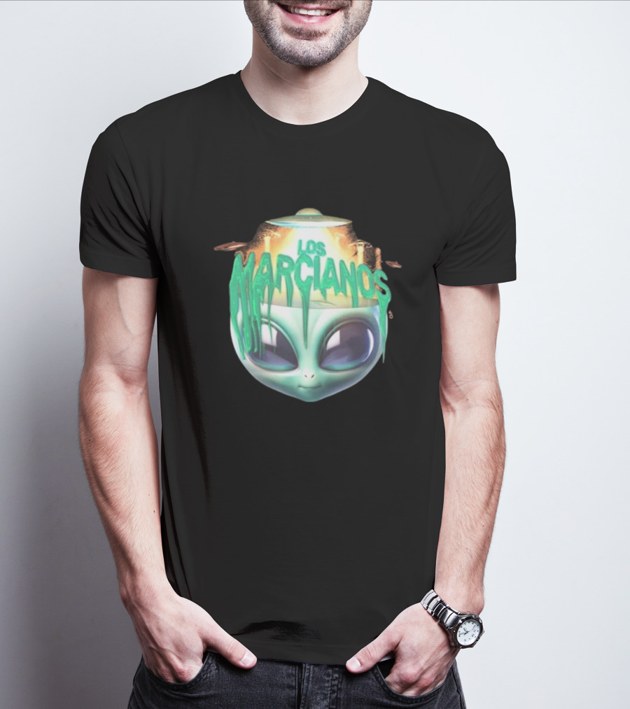 Los Marcianos Alien Head Universal Music Merch T-Shirt