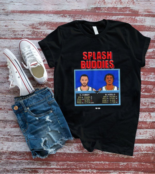 Splash Buddies Dope Era S. Curry B. Hield Retro Stats Basketball Duo T-Shirt