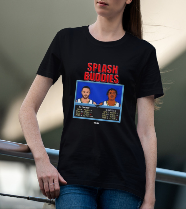 Splash Buddies Dope Era S. Curry B. Hield Retro Stats Basketball Duo T-Shirt
