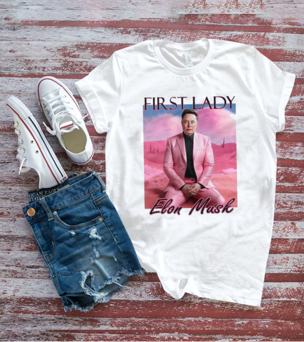 First Lady Elon Musk Pink Suit Portrait T-Shirt