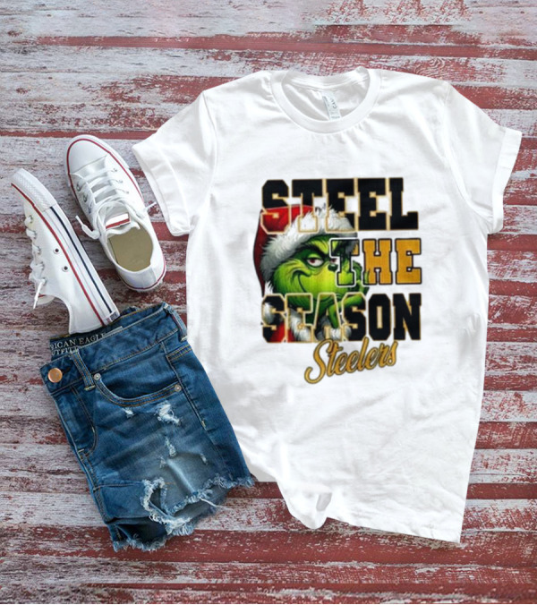 Steel The Season The Grinch Pittsburgh Steelers Merry Christmas T-Shirt