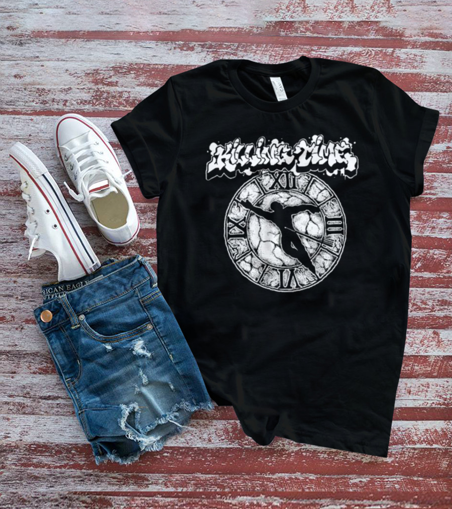 Killing Time Graffiti Roman Numeral Clock T-Shirt