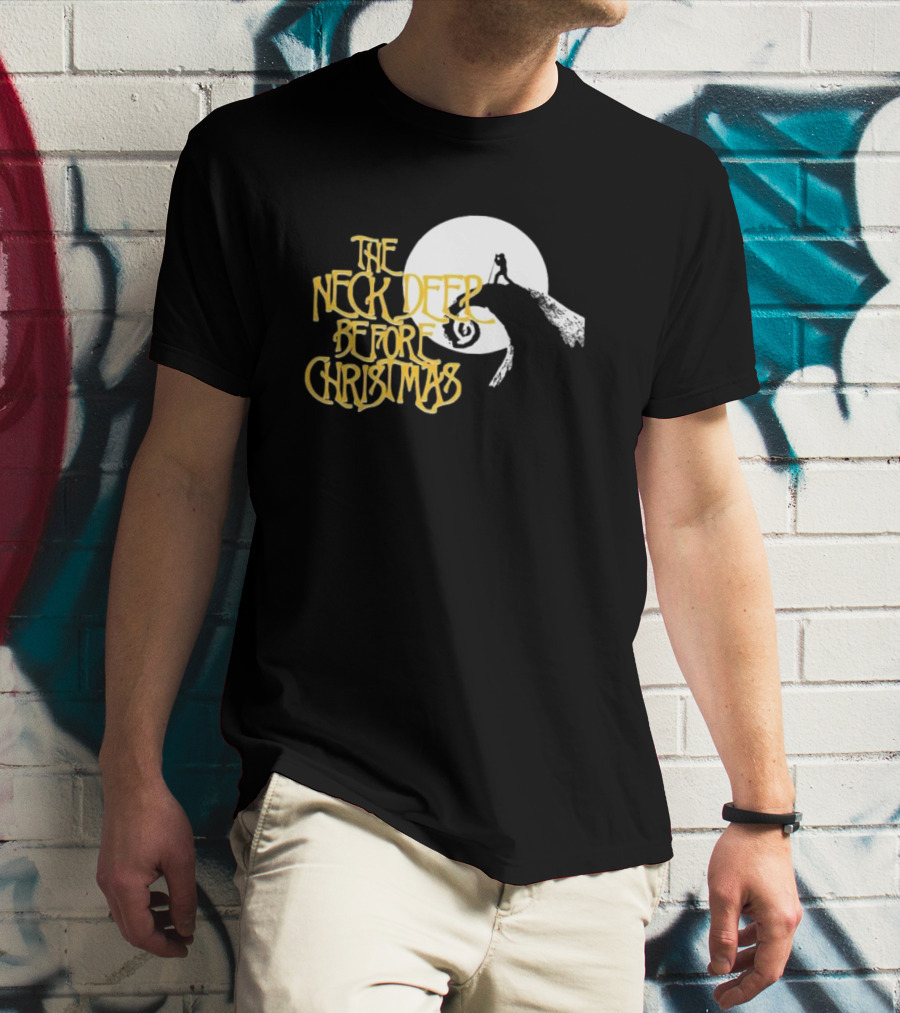 The Neck Deep Before Christmas Moonlit Cliff Scene T-Shirt