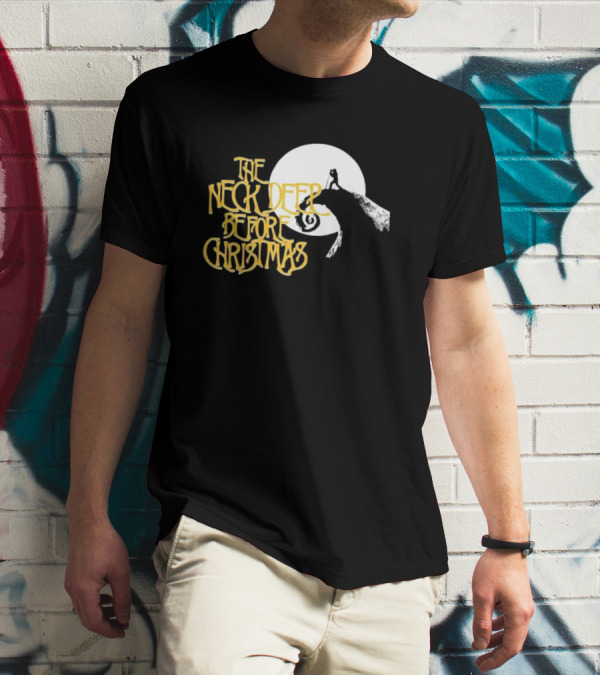 The Neck Deep Before Christmas Moonlit Cliff Scene T-Shirt