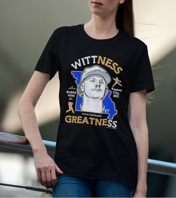 Wittness Greatness Bobby Witt Jr. Kansas City Baseball #7 Kansas City MO T-Shirt