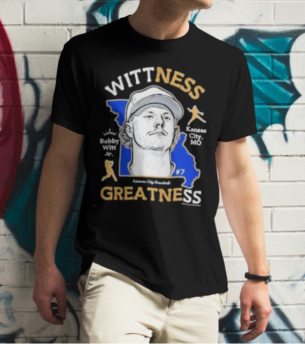 Wittness Greatness Bobby Witt Jr. Kansas City Baseball #7 Kansas City MO T-Shirt