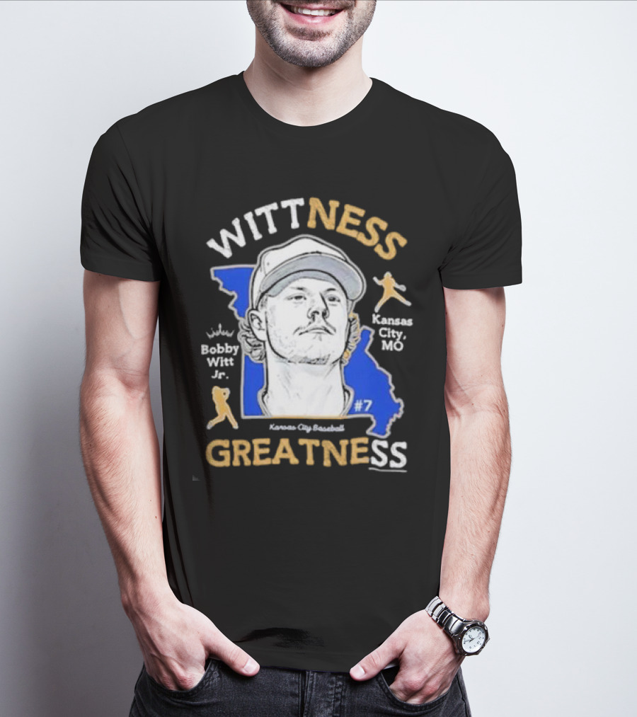 Wittness Greatness Bobby Witt Jr. Kansas City Baseball #7 Kansas City MO T-Shirt