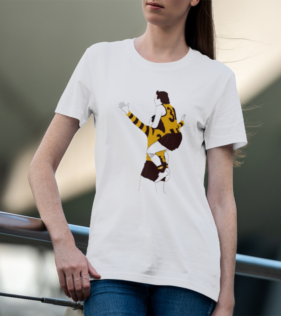 Ginny X Watto Classic Football Celebration Yellow And Black Stripes T-Shirt