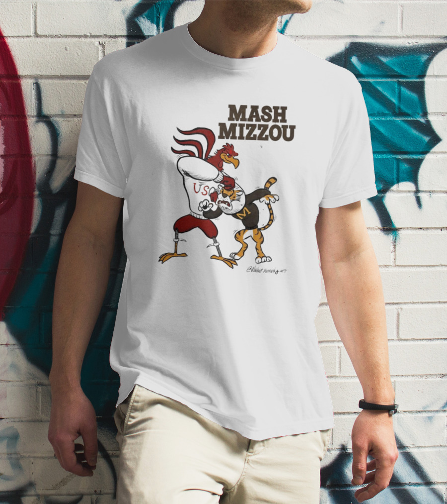 Mash Mizzou South Carolina Gamecocks Vs. Missouri Tigers USC T-Shirt