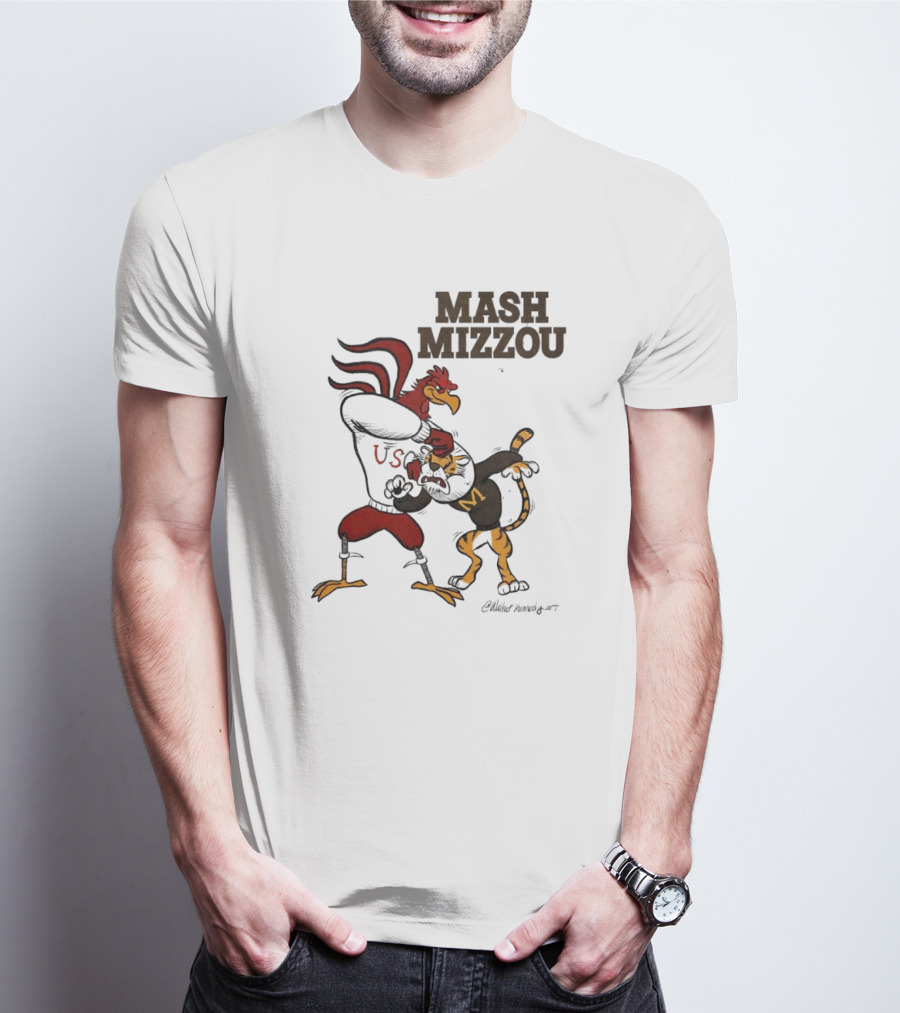 Mash Mizzou South Carolina Gamecocks Vs. Missouri Tigers USC T-Shirt