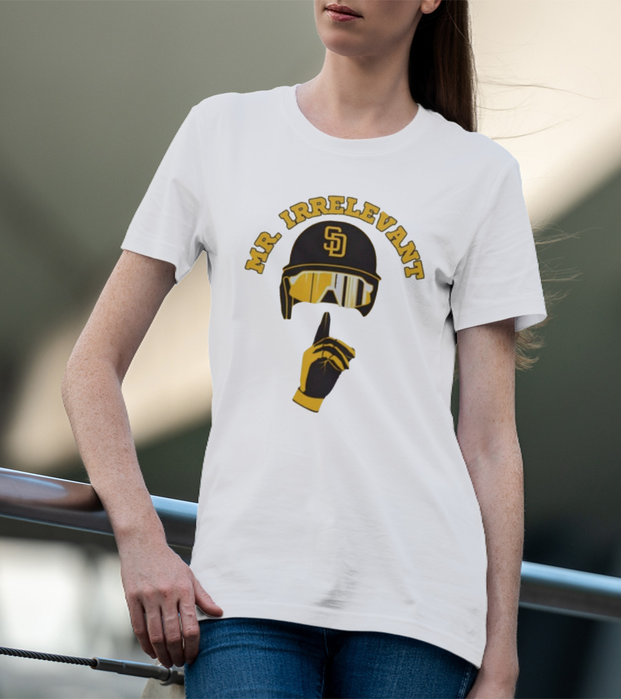 Mr Irrelevant SD Baseball Helmet And Finger Gesture T-Shirt