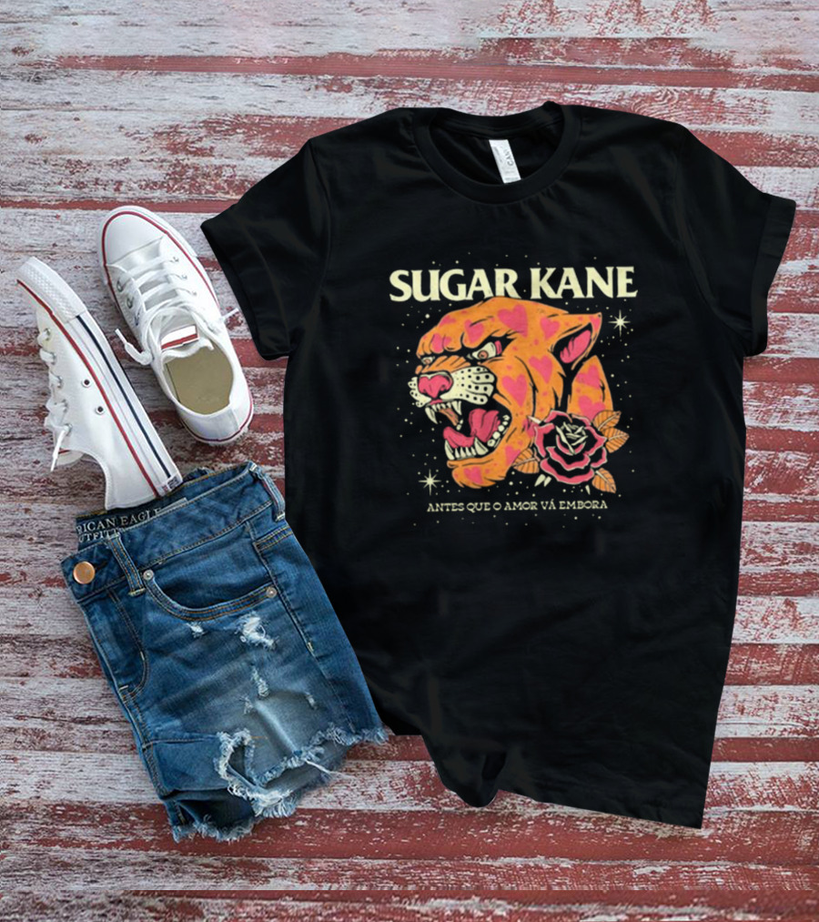 Sugar Kane Antes Que O Amor Vá Embora New Panther Rose T-Shirt