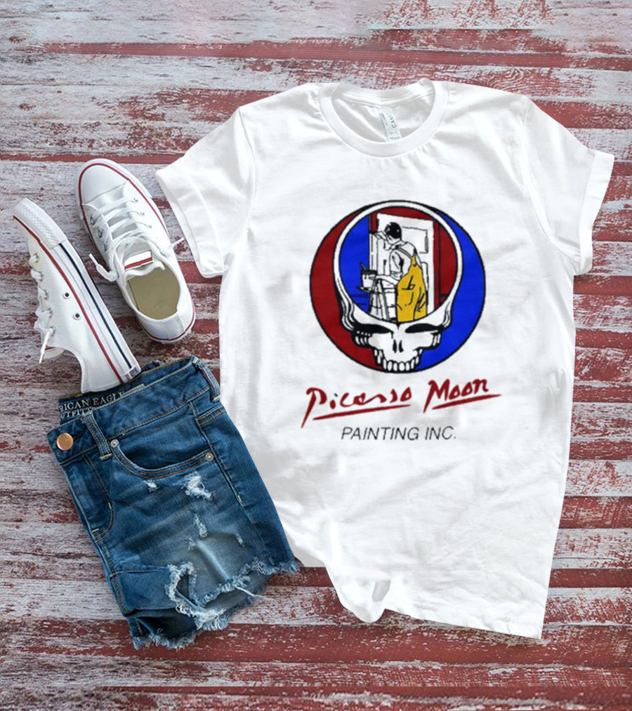 Picasso Moon Painting Inc Dead And Company Skull T-Shirt