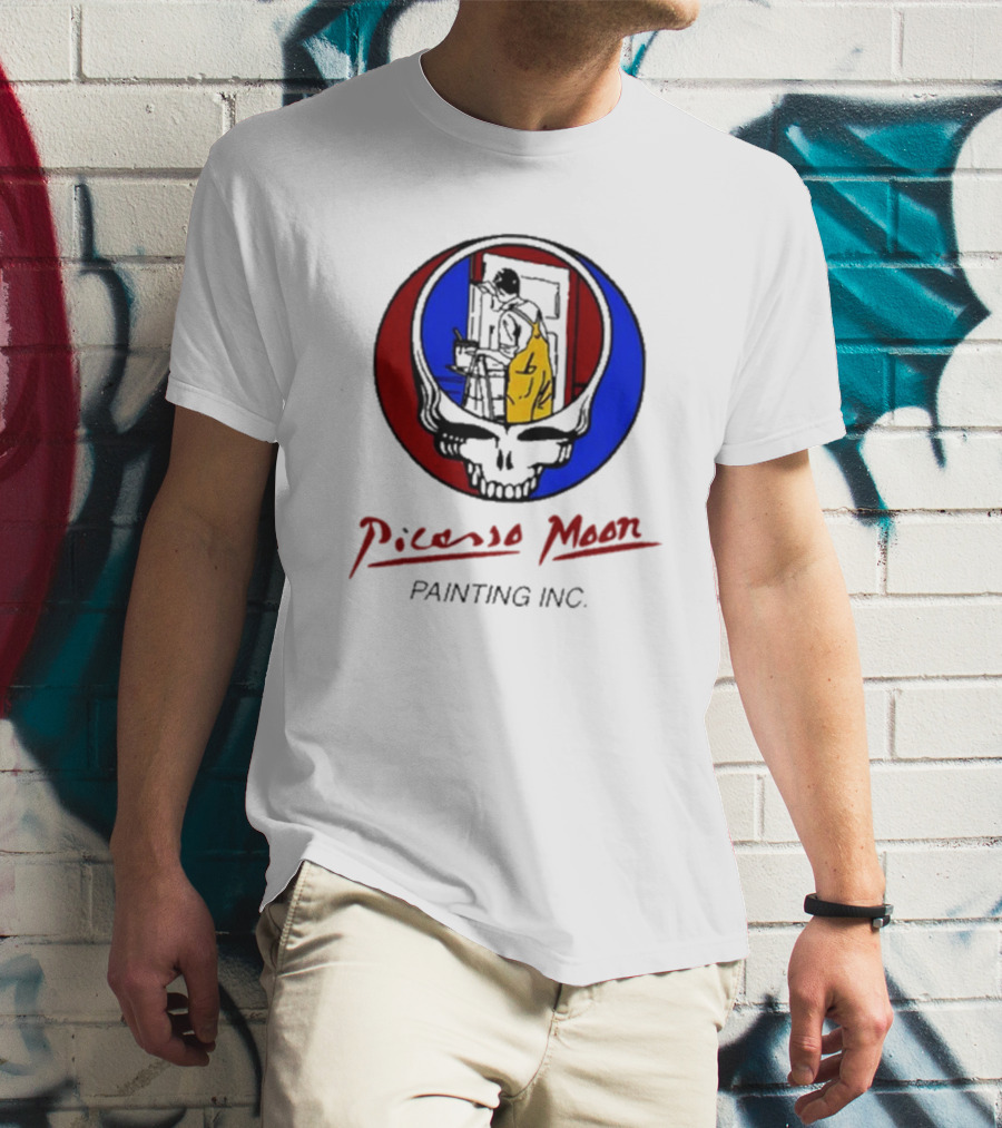Picasso Moon Painting Inc Dead And Company Skull T-Shirt