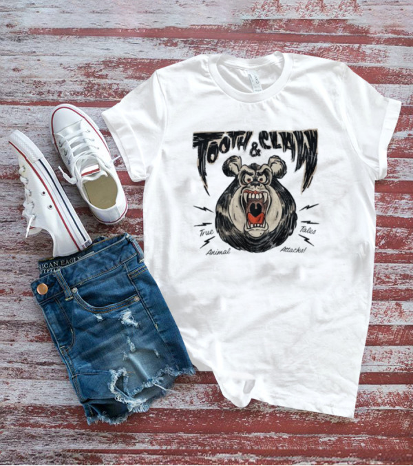 Tooth And Claw True Animal Tales Attacks Fierce Bear T-Shirt