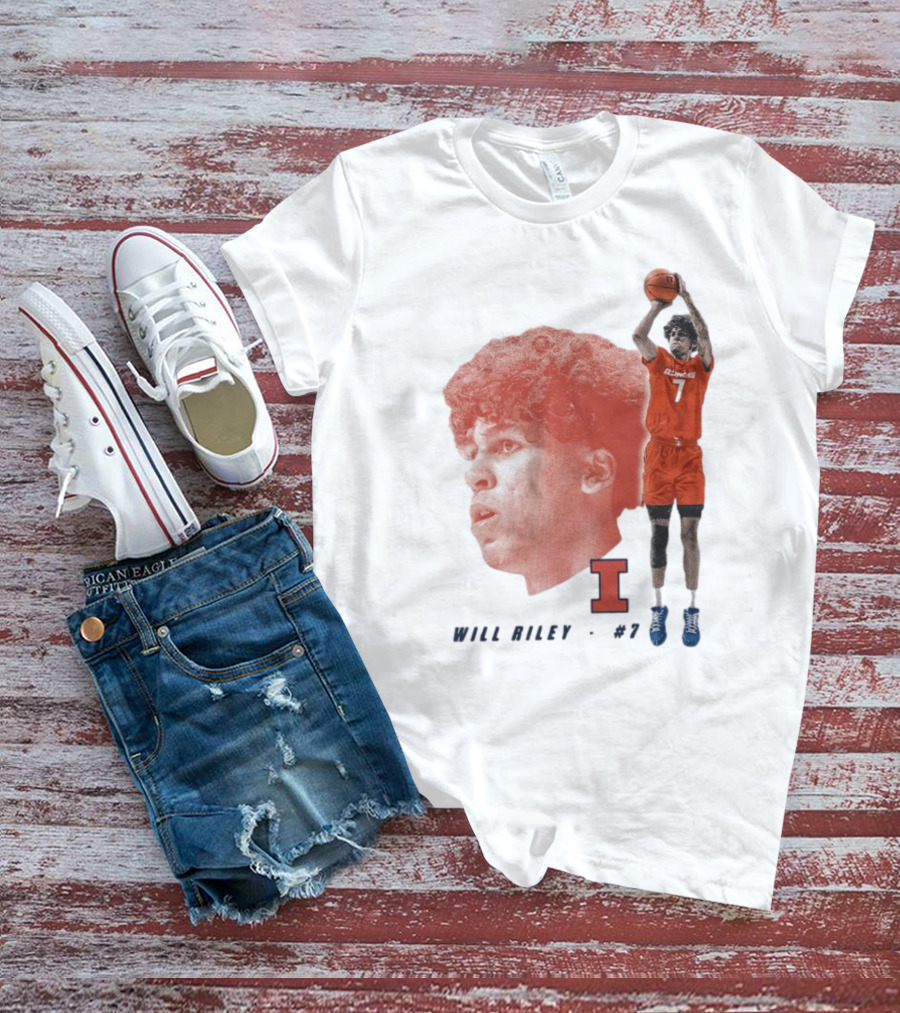 Will Riley #7 Illinois Fighting Illini Big Ten Iconic T-Shirt