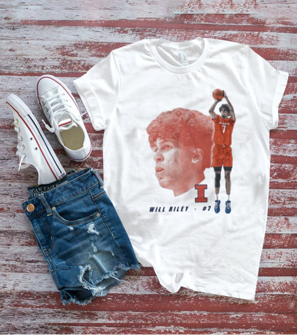 Will Riley #7 Illinois Fighting Illini Big Ten Iconic T-Shirt