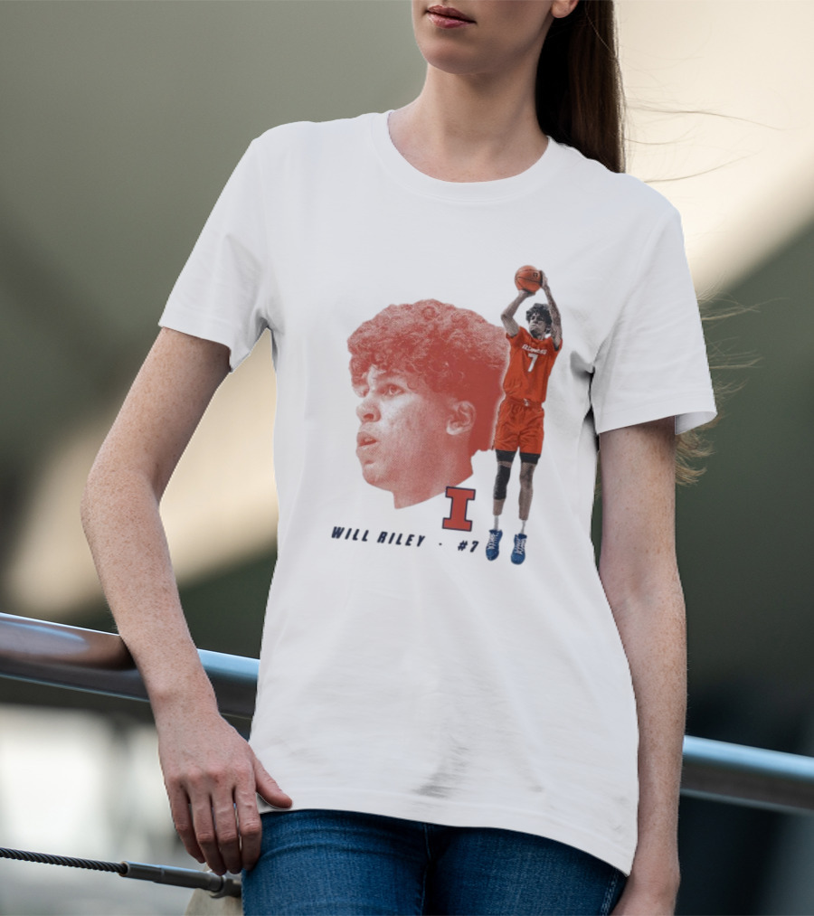 Will Riley #7 Illinois Fighting Illini Big Ten Iconic T-Shirt